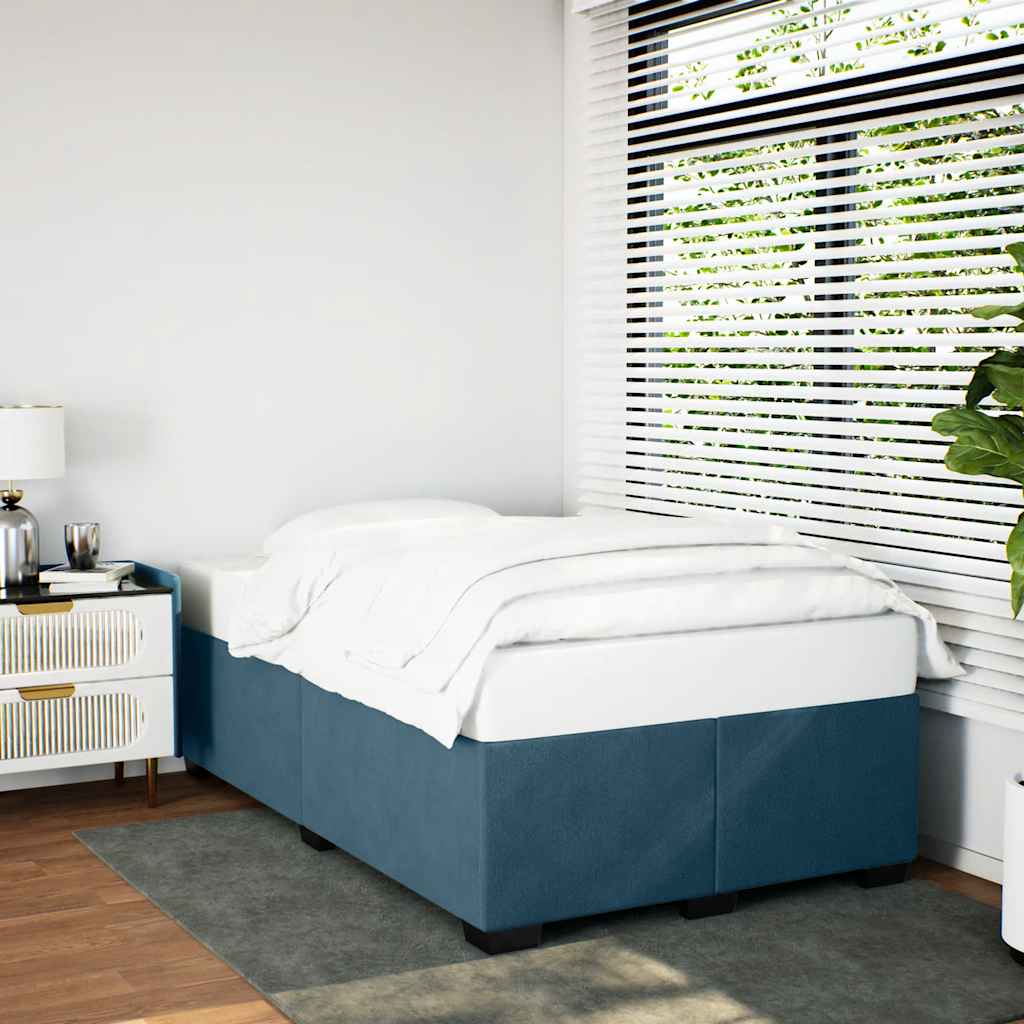 JUNG Vida Bettgestell Blau 120x200 cm Samt