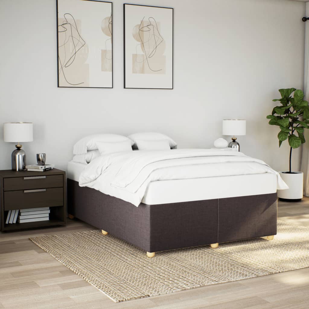 JUNG Vida Bettgestell ohne Matratze Dunkelbraun 140x190 cm Stoff