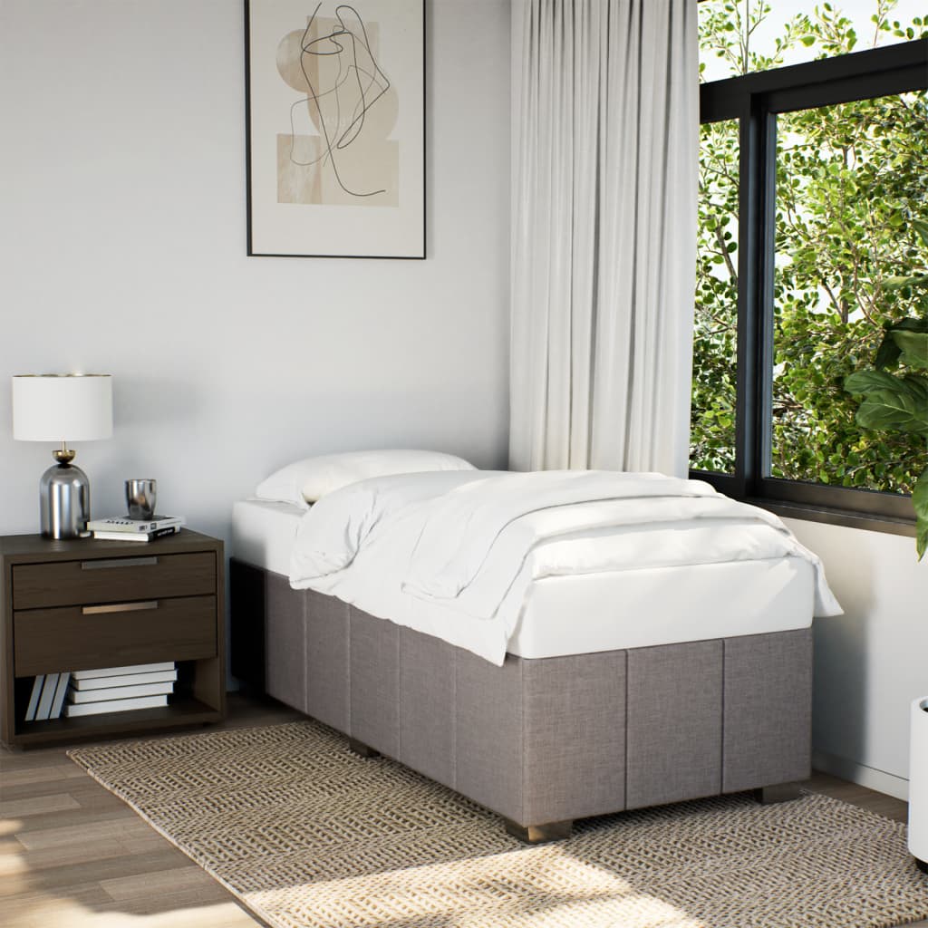 JUNG Vida Bettgestell ohne Matratze Taupe 80x200 cm Stoff