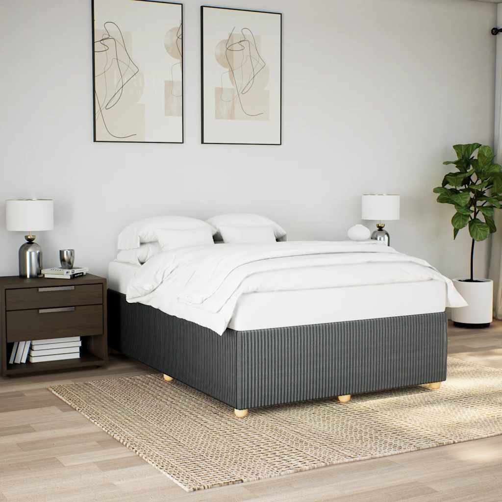 JUNG Vida Bettgestell ohne Matratze Dunkelgrau 140x200 cm Stoff
