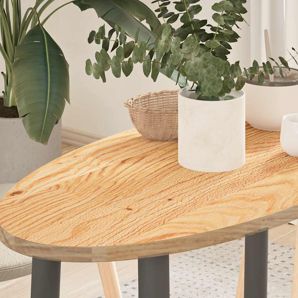 JUNG Vida Tischplatte 80x40x2 cm Massivholz Eiche Oval