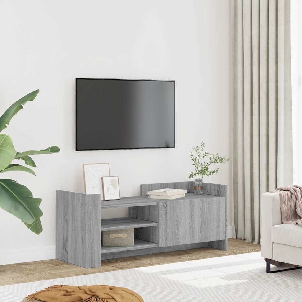 JUNG Vida TV-Schrank Grau Sonoma 100x35x40 cm Holzwerkstoff