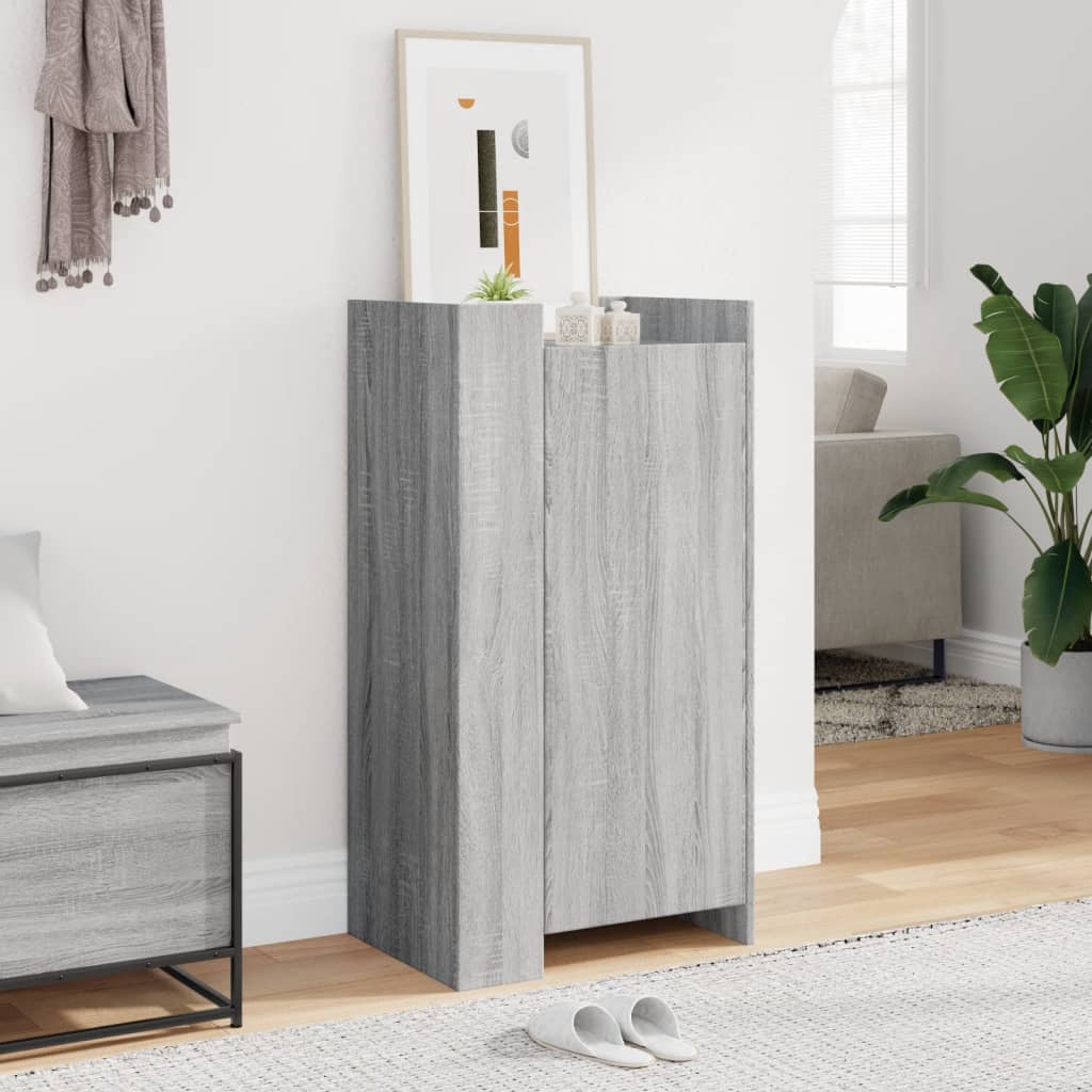 JUNG Vida Schuhschrank Grau Sonoma 52x37,5x100 cm Holzwerkstoff