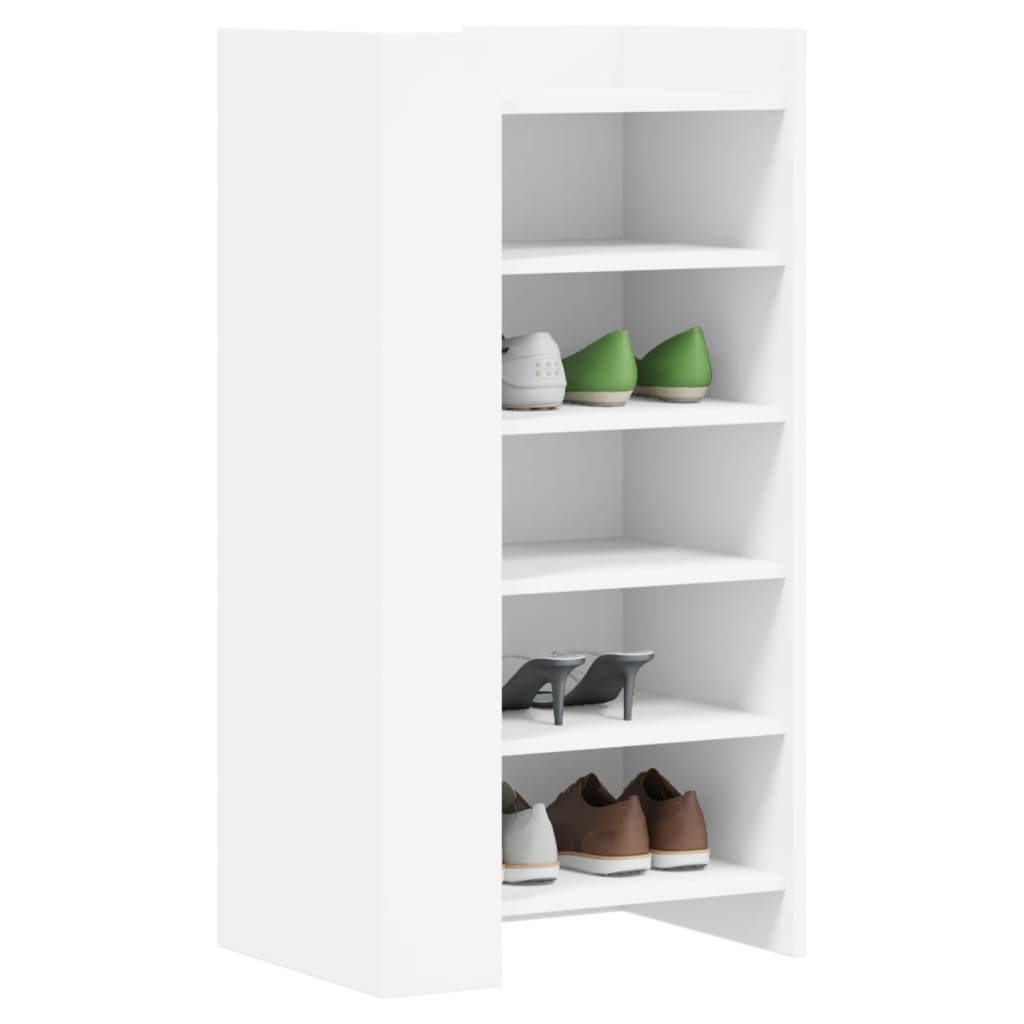 JUNG Vida Schuhschrank Weiß 52x37,5x100 cm Holzwerkstoff