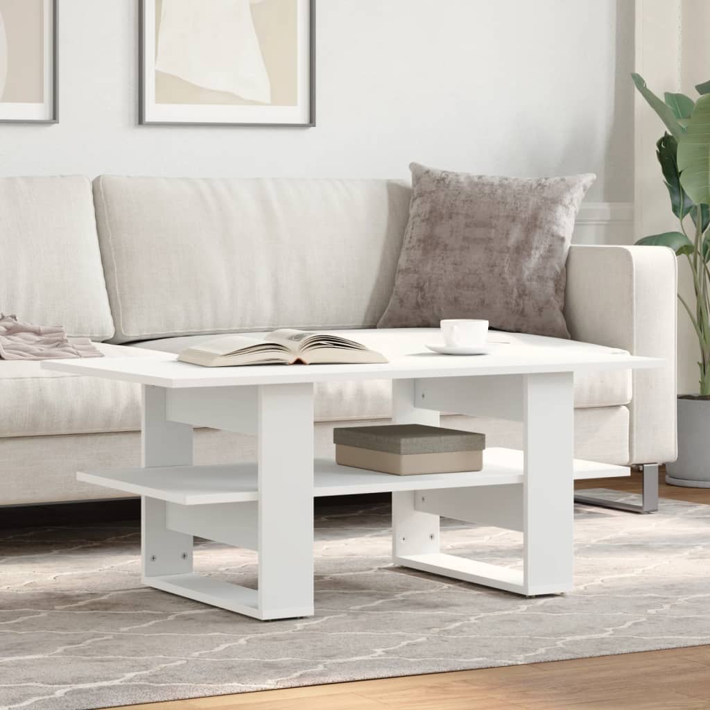 JUNG Vida Couchtisch Weiß 102x55x42 cm Holzwerkstoff