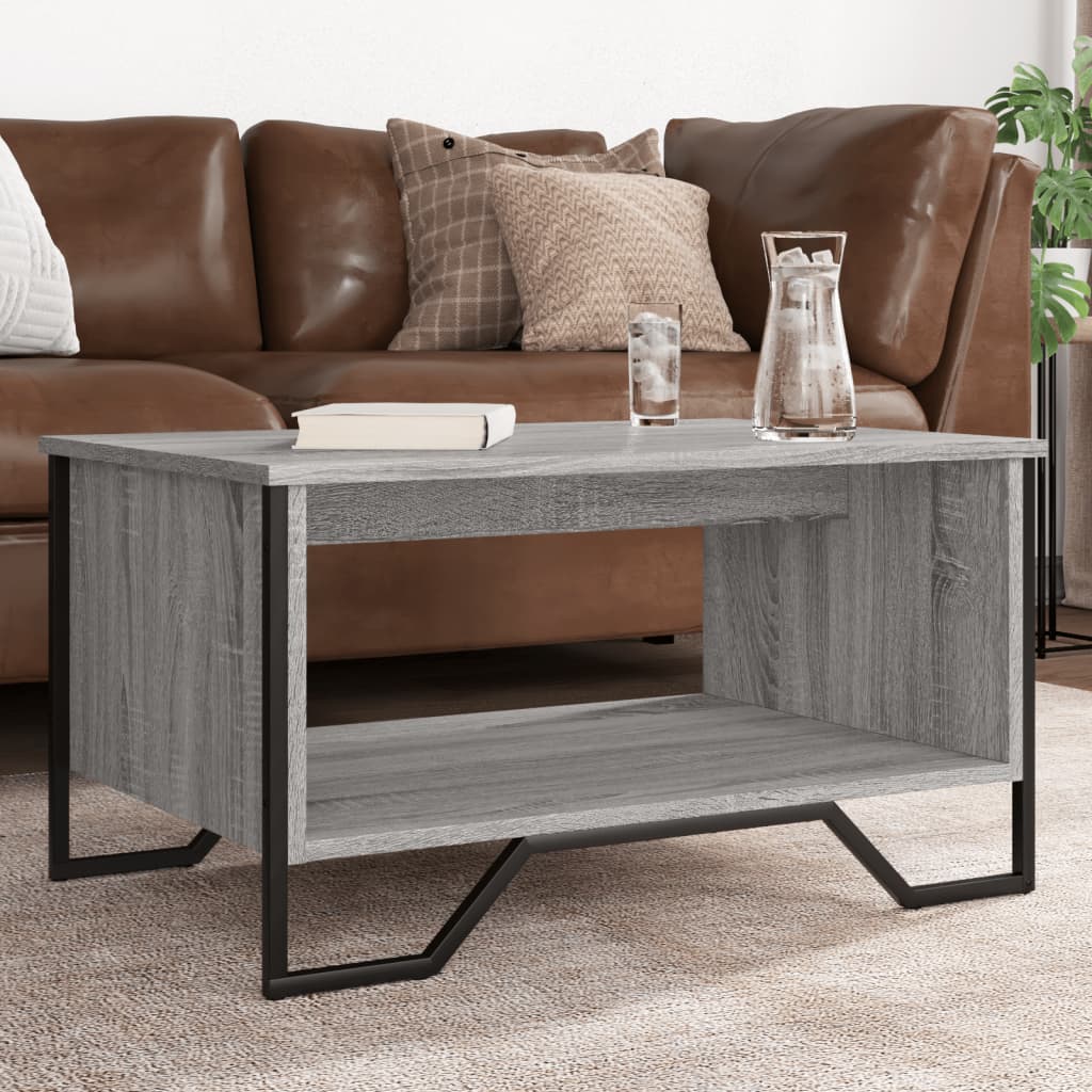 JUNG Vida Couchtisch Grau Sonoma 75x51x40 cm Holzwerkstoff