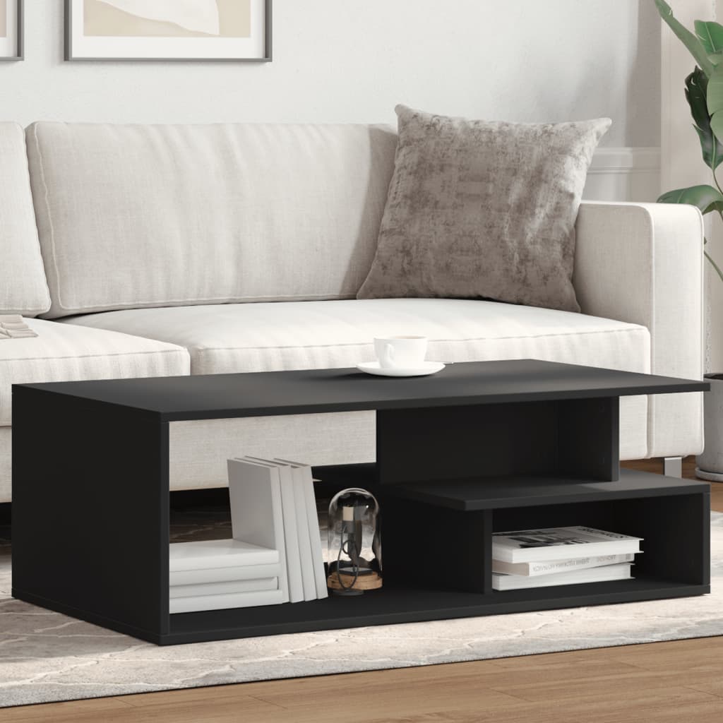 JUNG Vida Couchtisch Schwarz 102x55x35 cm Holzwerkstoff