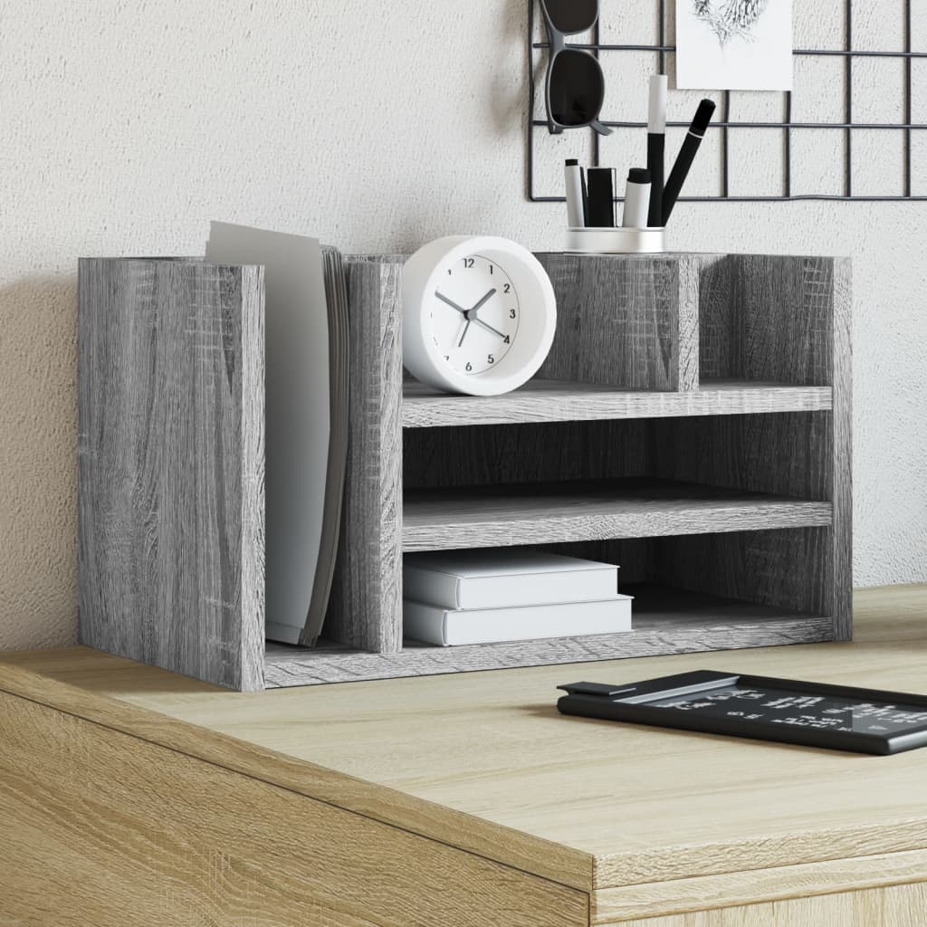 JUNG Vida Schreibtisch-Organizer Grau Sonoma 44,5x24x25 cm Holzwerkstoff