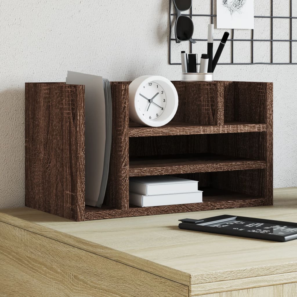 JUNG Vida Schreibtisch-Organizer Braun Eiche 44,5x24x25 cm Holzwerkstoff