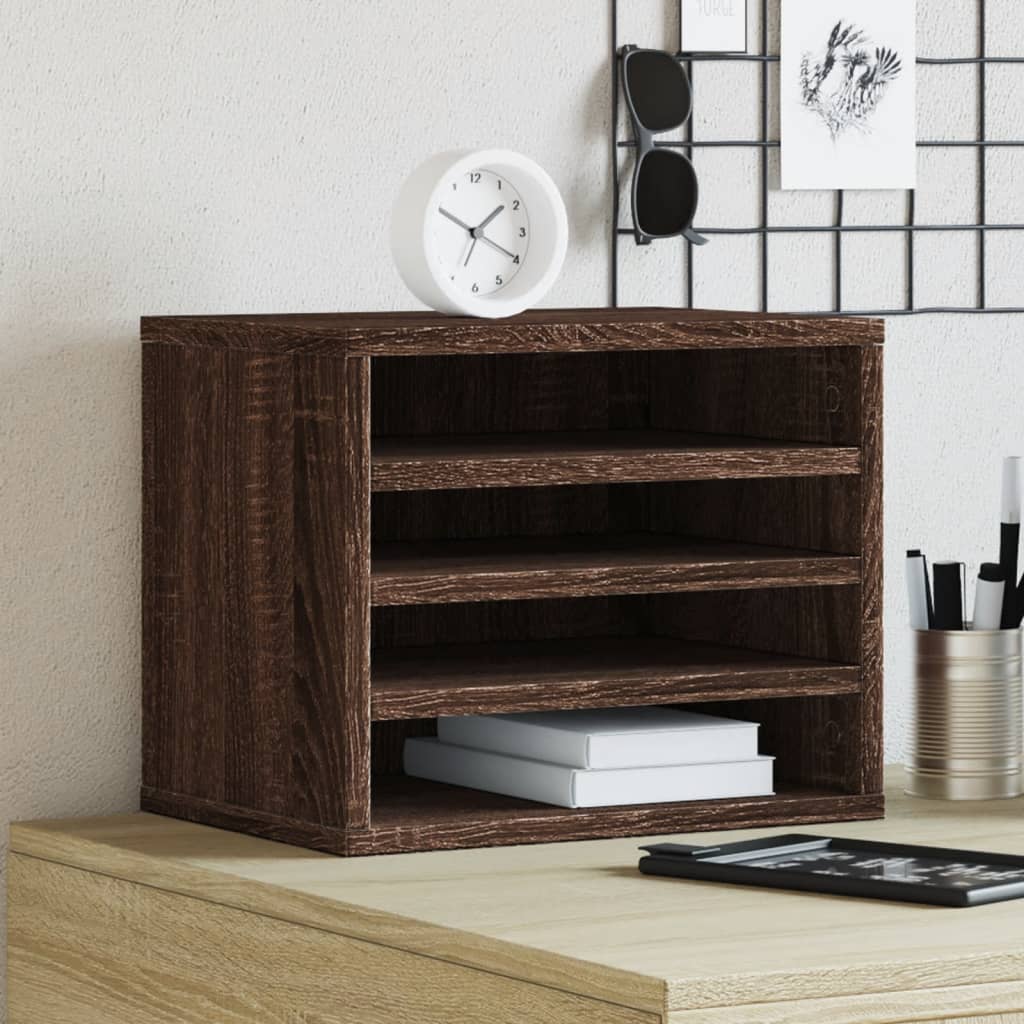 JUNG Vida Schreibtisch-Organizer Braun Eichen-Optik 36x26x29,5 cm