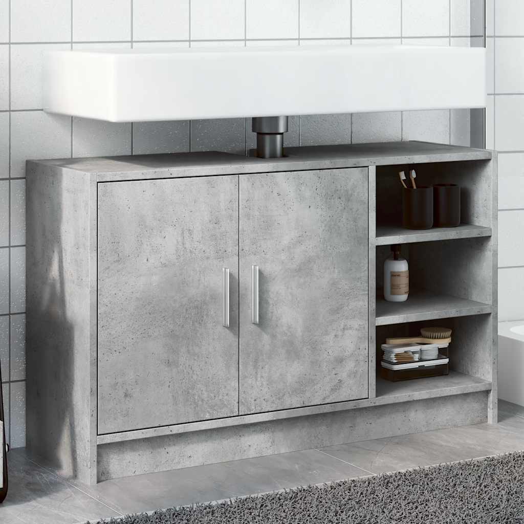 JUNG Vida Waschbeckenunterschrank Betongrau 90x29x55 cm Holzwerkstoff