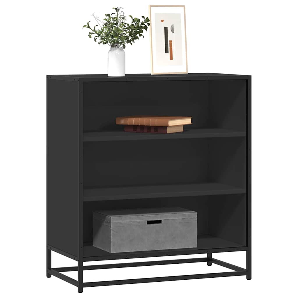 JUNG Vida Sideboard Schwarz 68x35x76 cm Holzwerkstoff und Metall