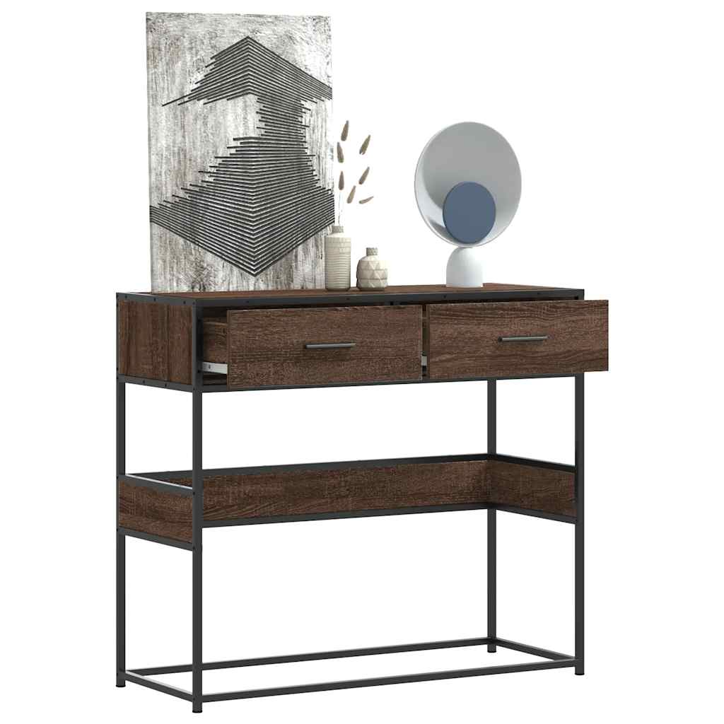 JUNG Vida Konsolentisch Braun Eichen-Optik 90x35x80 cm Holzwerkstoff