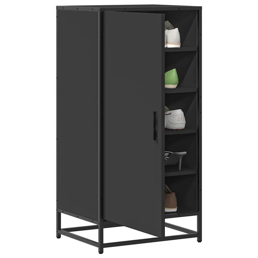 JUNG Vida Schuhregal Schwarz 48x38x97,5 cm Holzwerkstoff