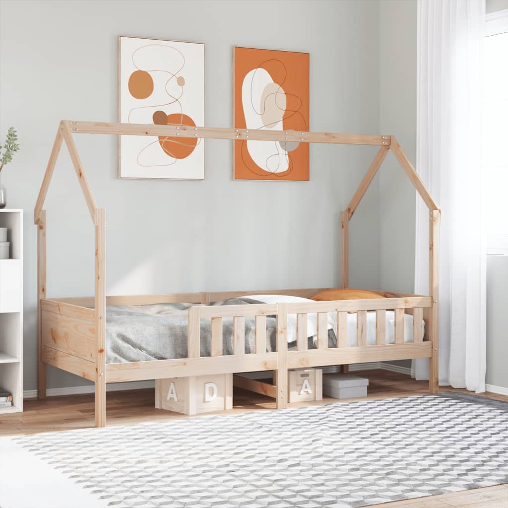 JUNG Vida Kinderbett Hausbett 80x200 cm Massivholz Kiefer