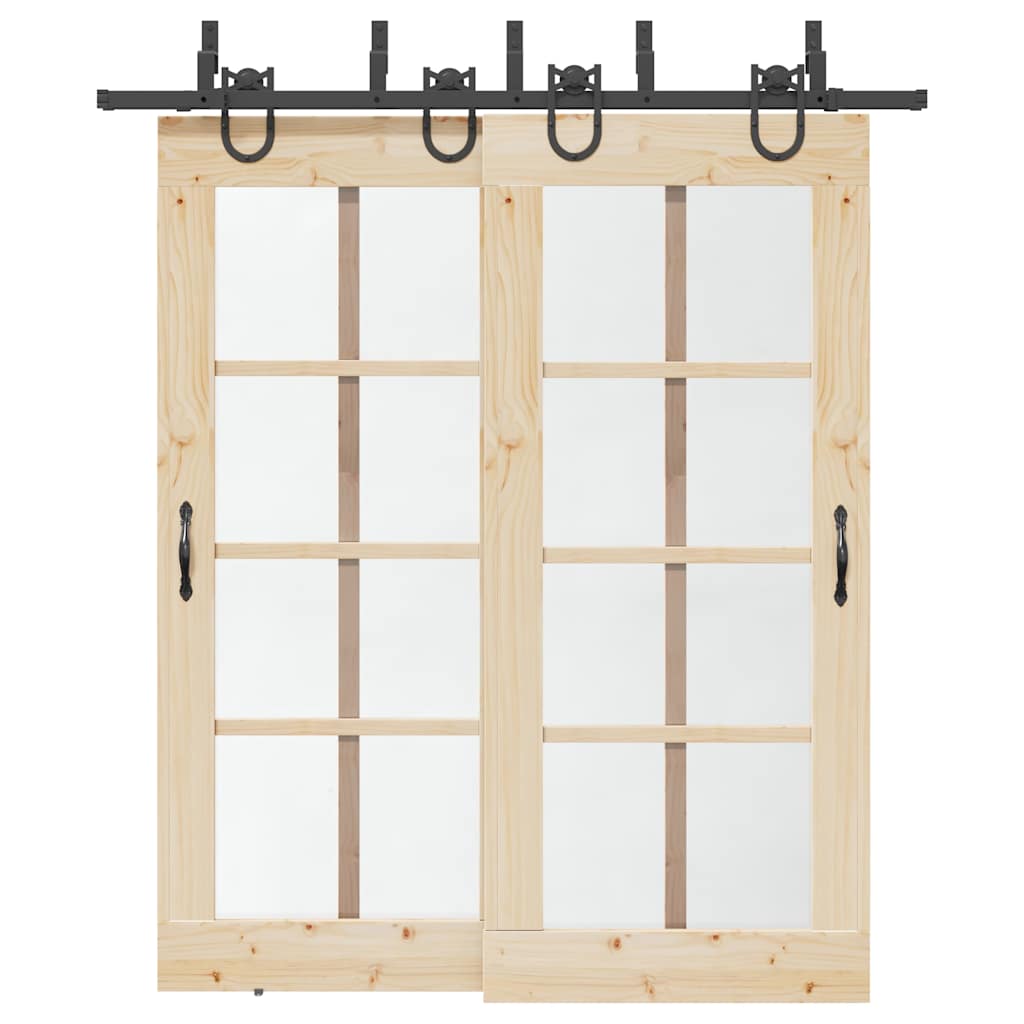 JUNG Vida Schiebetürbeschlag-Set 200 cm Stahl Schwarz