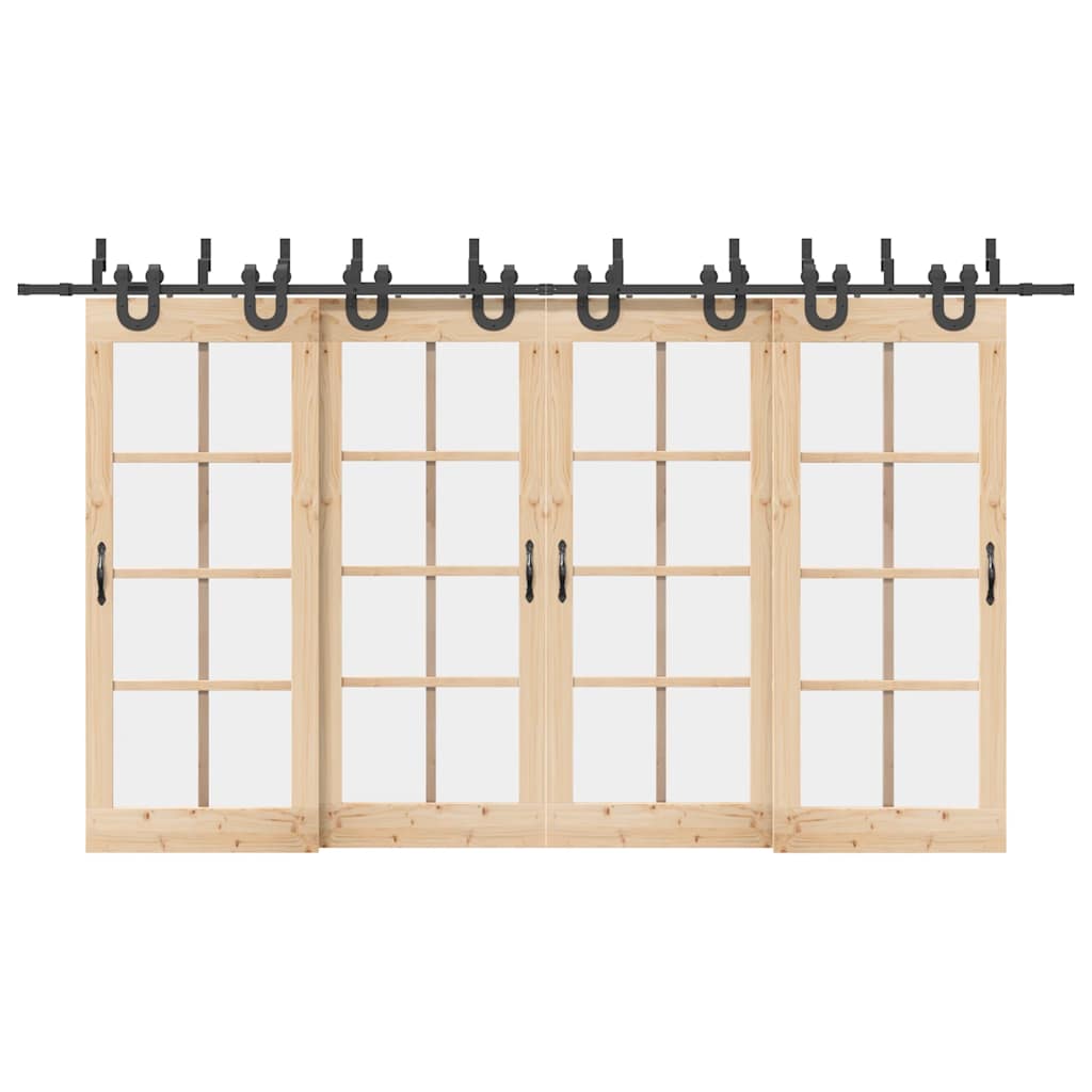 JUNG Vida Schiebetürbeschlag-Set 400 cm Stahl Schwarz