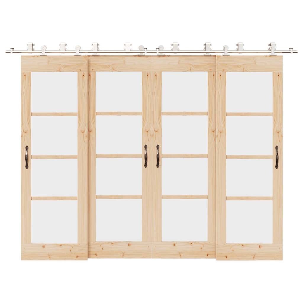 JUNG Vida Schiebetür-Beschlagsatz 366 cm Edelstahl Silbern