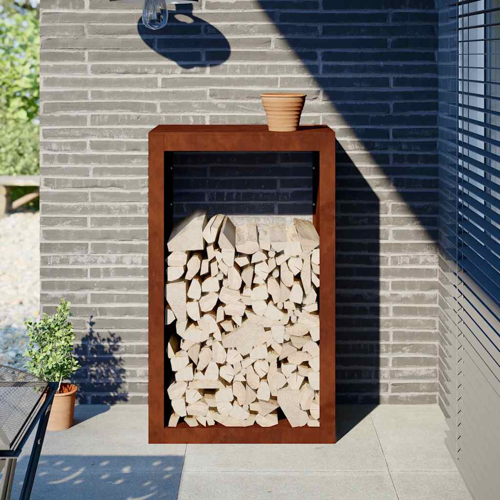 JUNG Vida Brennholzregal 60x40x100 cm Wetterfester Stahl