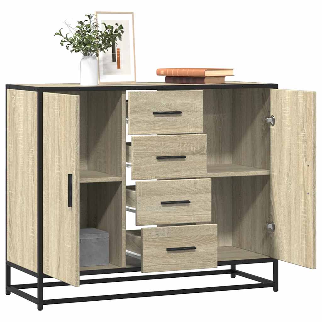 JUNG Vida Sideboard Sonoma-Eiche 92x35x76 cm Holzwerkstoff