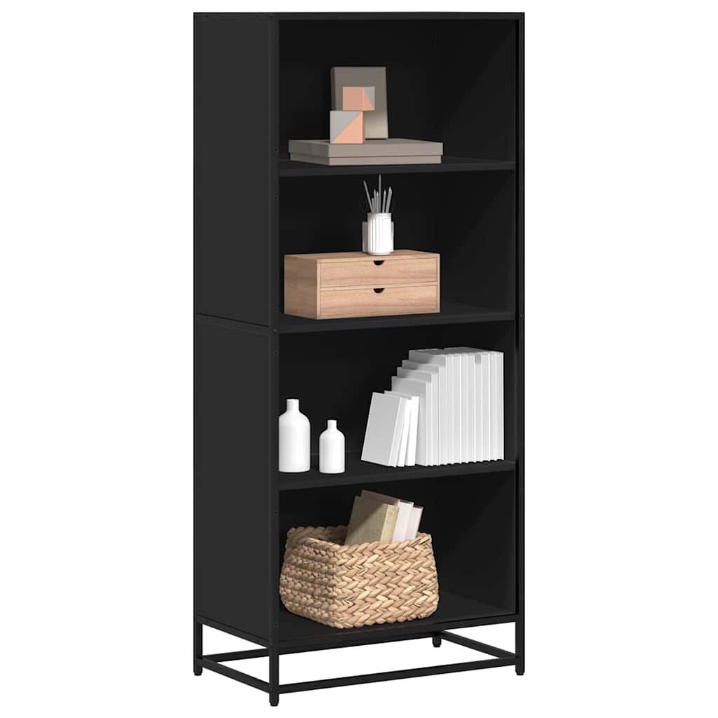 JUNG Vida Bücherregal Schwarz 60x35x139 cm Holzwerkstoff