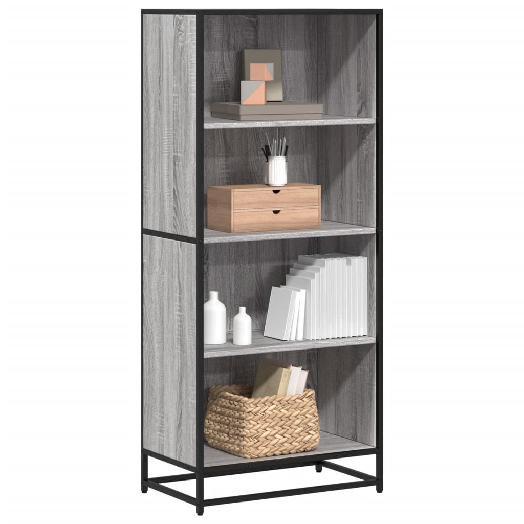 JUNG Vida Bücherregal Grau Sonoma 60x35x139 cm Holzwerkstoff