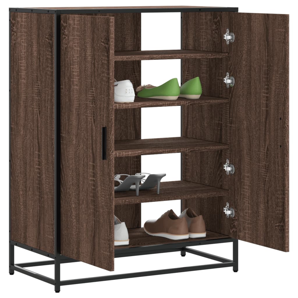 JUNG Vida Schuhschrank Eichen-Optik 75x38x97,5 cm Holzwerkstoff Metall