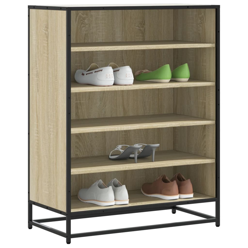 JUNG Vida Schuhschrank Sonoma Eiche 75x38x97,5 cm Holzwerkstoff Metall