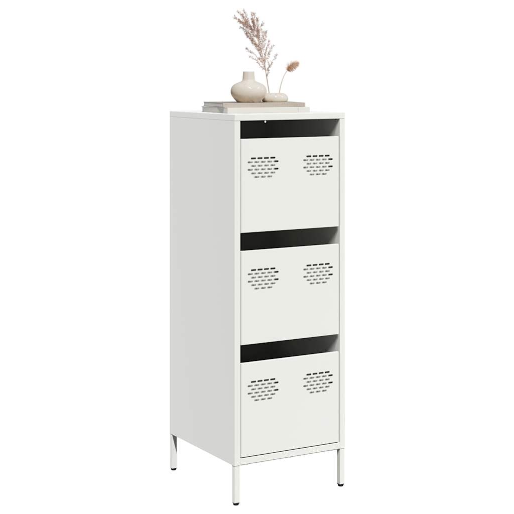 JUNG Vida Highboard Weiß 39x35x103,5 cm Stahl