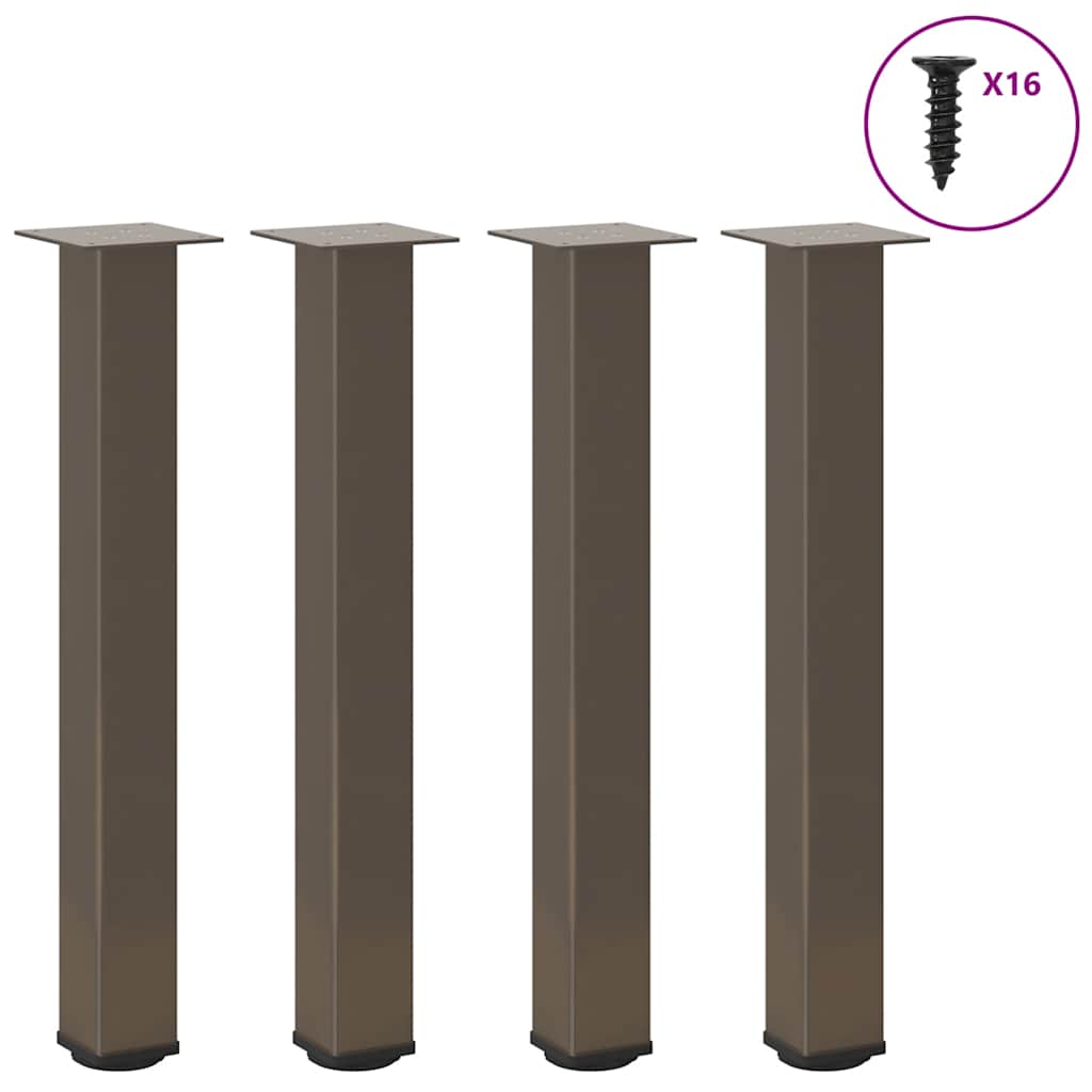 JUNG Vida Konsolentischbeine 4 Stk. Naturstahl 72-74 cm Stahl