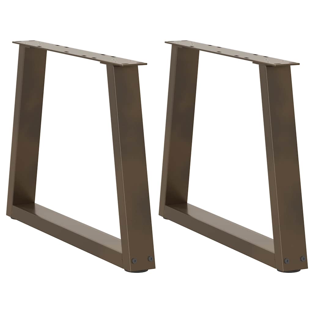 JUNG Vida Couchtischbeine V-Form 2 Stück Naturstahl 60x(42-43,3) cm Stahl
