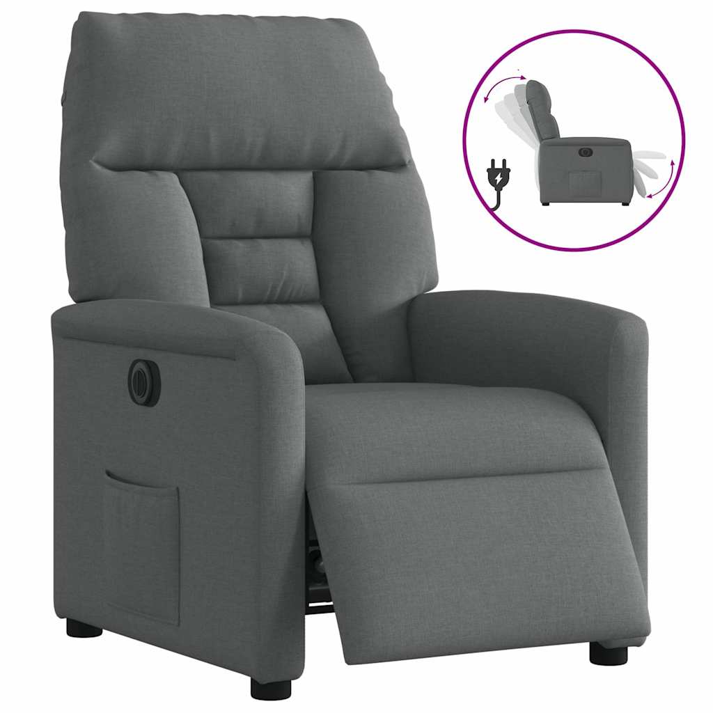 JUNG Vida Relaxsessel Elektrisch Dunkelgrau Stoff
