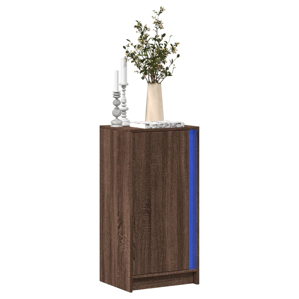 JUNG Vida LED-Sideboard Braun Eichen-Optik 42,5x34x85 cm Holzwerkstoff