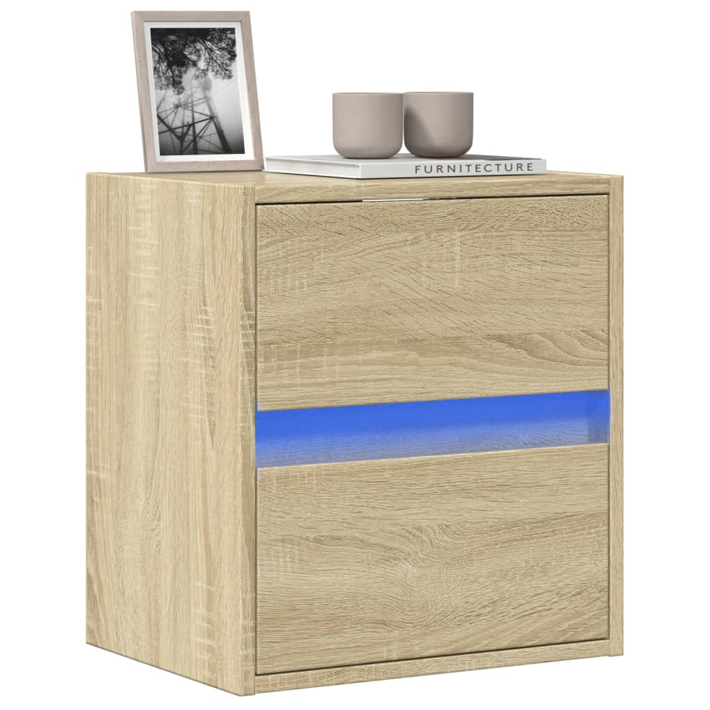 JUNG Vida TV-Wandschrank mit LED-Beleuchtung Sonoma 41x31x45 cm