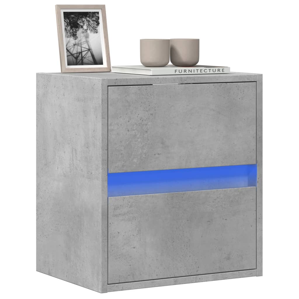 JUNG Vida TV-Wandschrank mit LED-Beleuchtung Betongrau 41x31x45 cm
