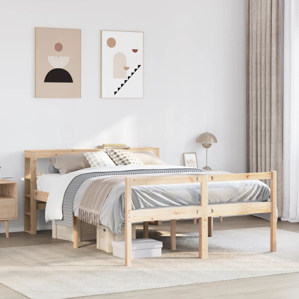 JUNG Vida Seniorenbett mit Kopfteil 140x200 cm Massivholz Kiefer