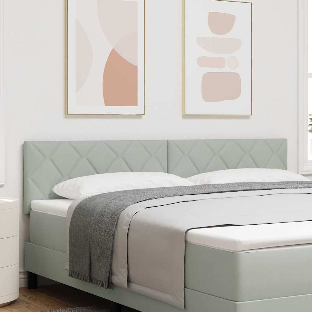 JUNG Vida LED Kopfteil Hellgrau 180 cm Kunstleder