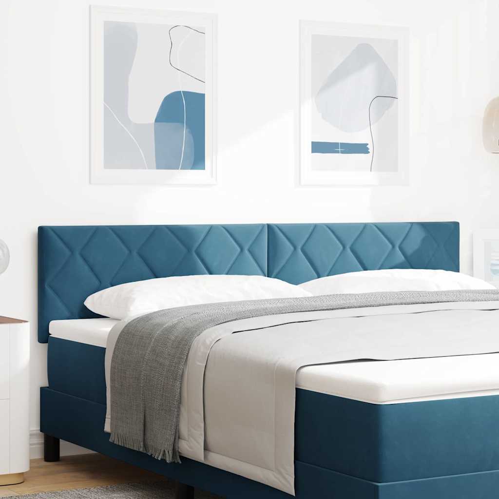 JUNG Vida LED Kopfteil Dunkelblau 180 cm Kunstleder
