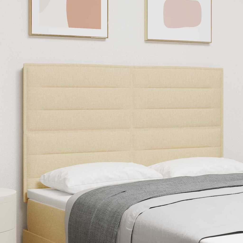 JUNG Vida LED Kopfteil mit LED-Lichtleisten Creme 144 cm Polyester