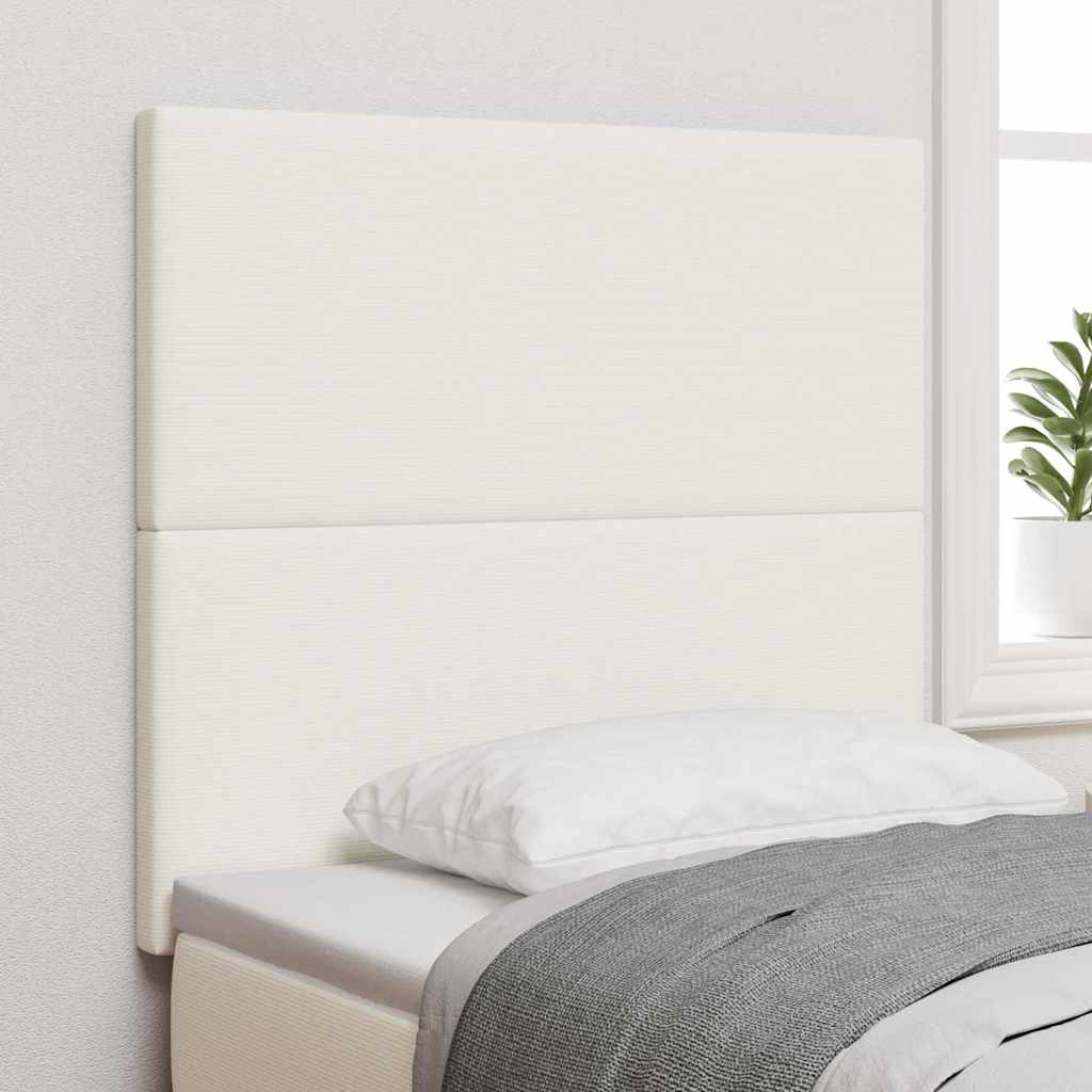 JUNG Vida LED Kopfteil mit LED-Lichtleisten Creme 100 cm Polyester