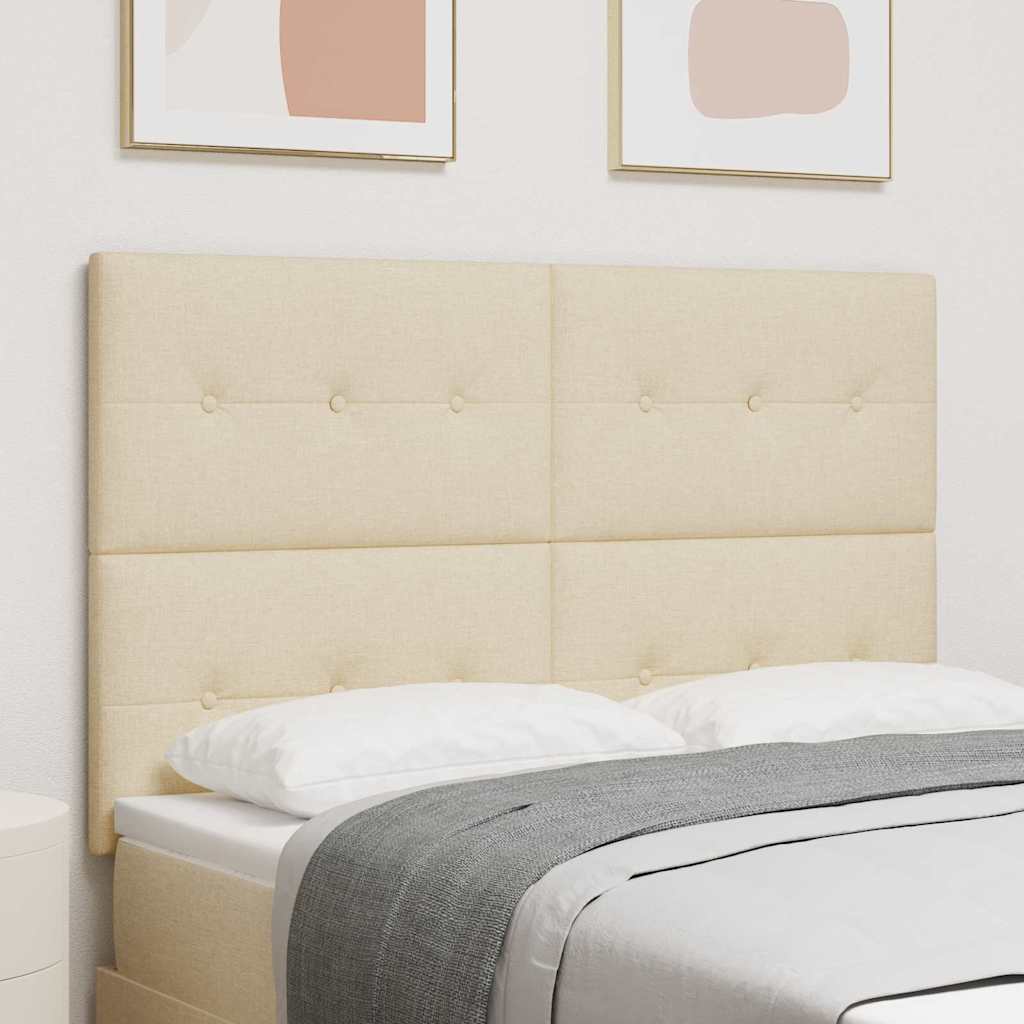 JUNG Vida LED Kopfteil mit LED-Lichtleisten Creme 144 cm Polyester