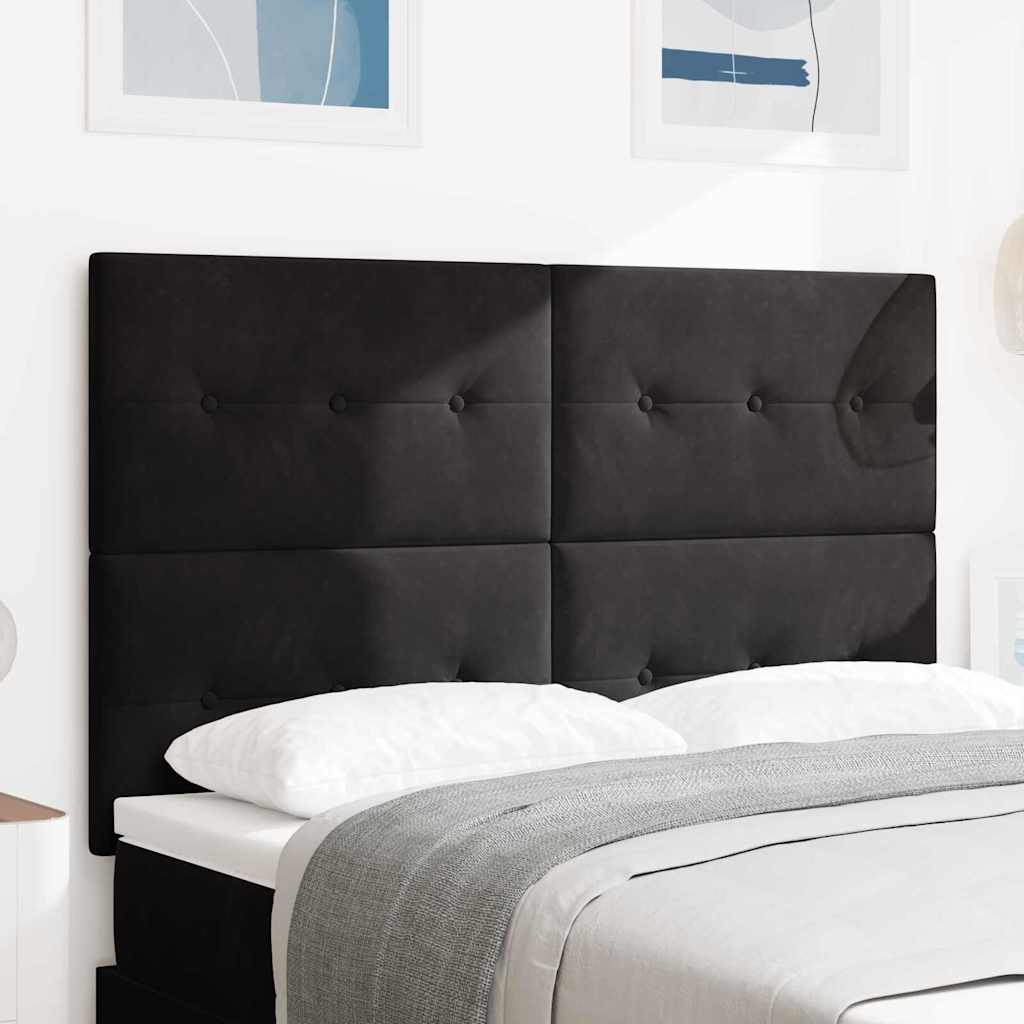 JUNG Vida LED Kopfteil mit LED-Lichtleisten Schwarz 144 cm Polyester