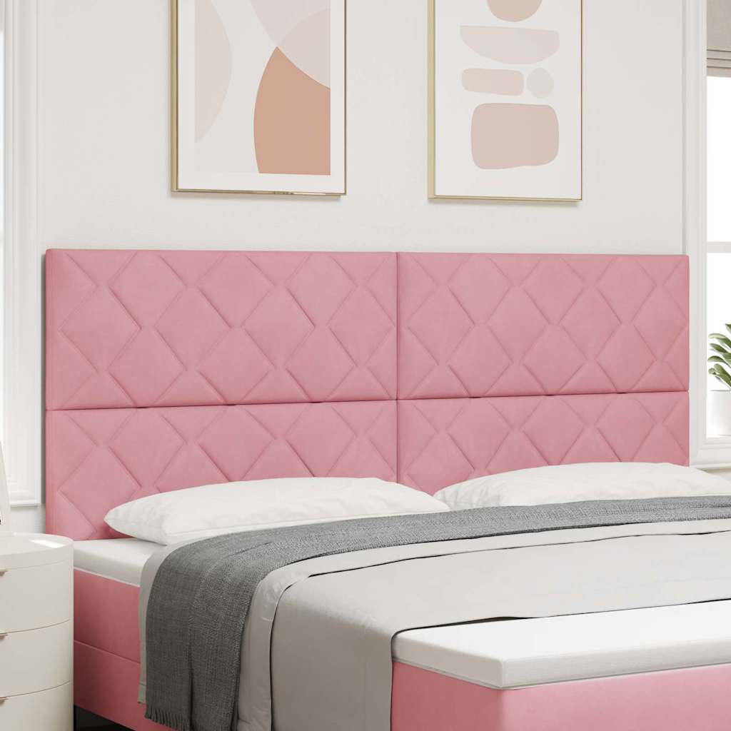 JUNG Vida LED Kopfteil Rosa 200 cm Kunstleder