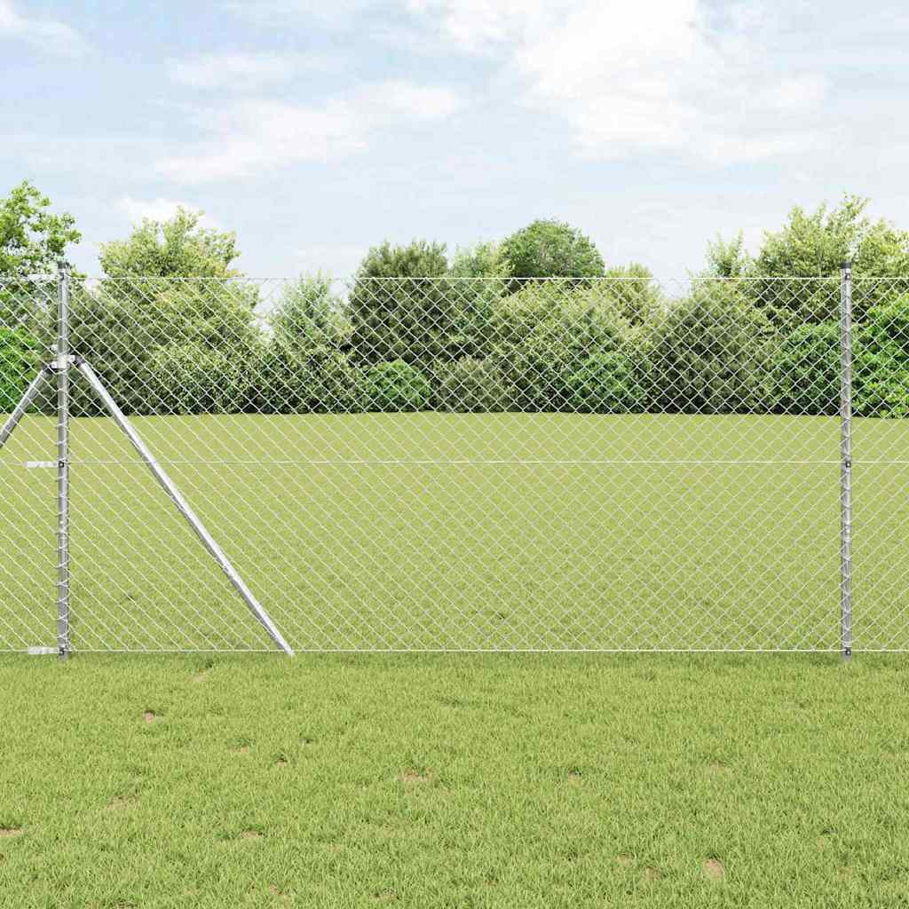 JUNG Vida Zaunpfosten Silber 10 x 1,4 m (40 x 40 mm Maschen) Stahl