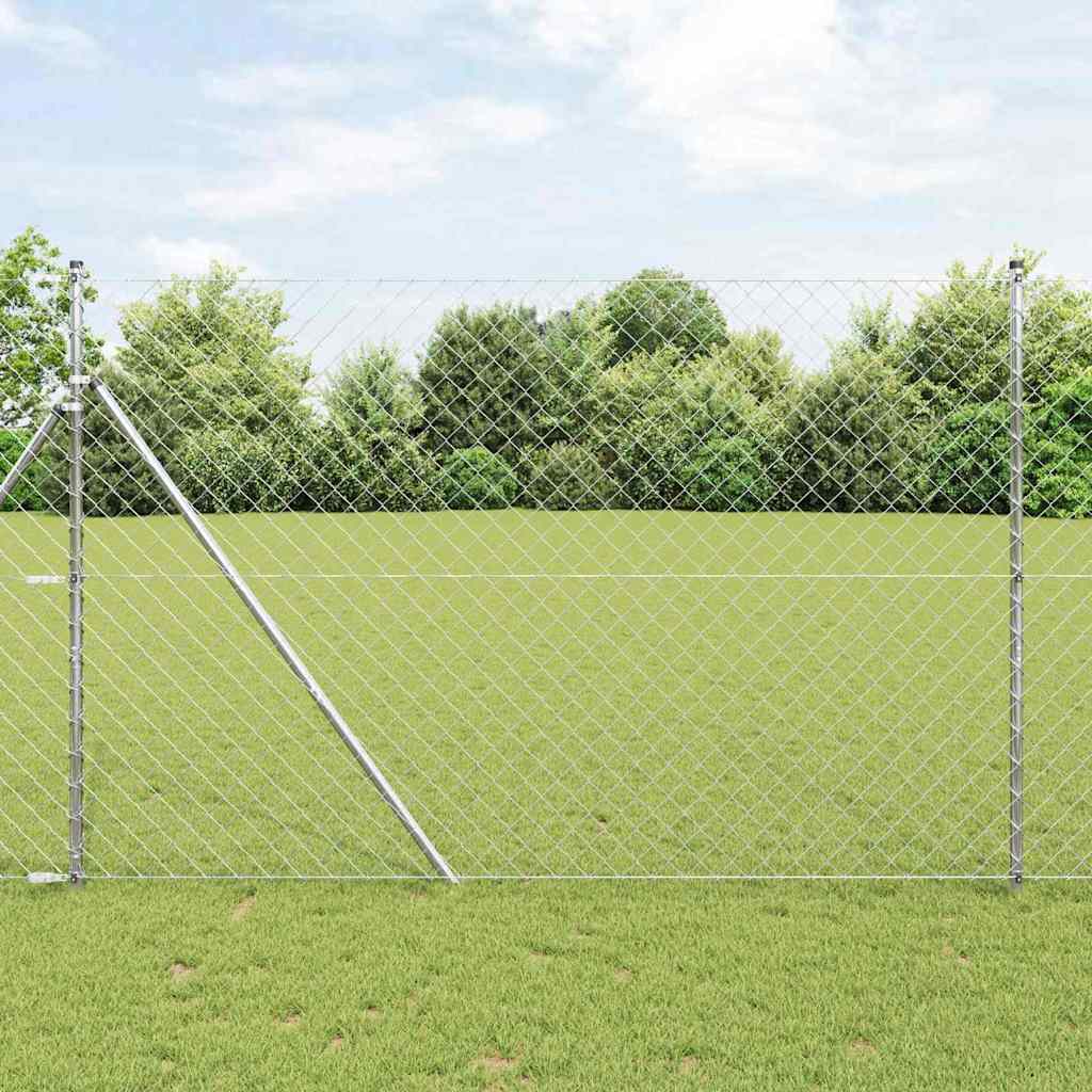 JUNG Vida Zaunpfosten Silber 10 x 1,6 m (60 x 60 mm Maschenweite) Stahl