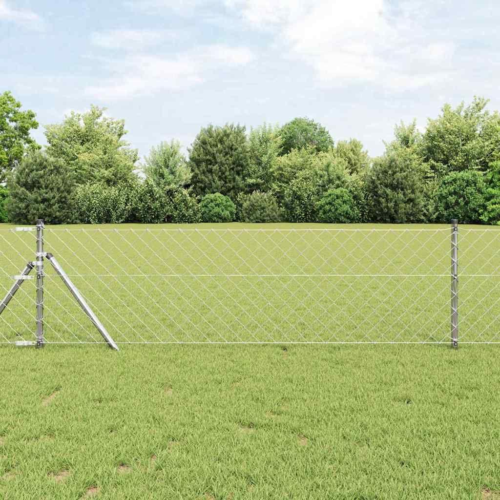 JUNG Vida Zaunpfosten Silber 25 x 0,8 m (60 x 60 mm Netz) Stahl