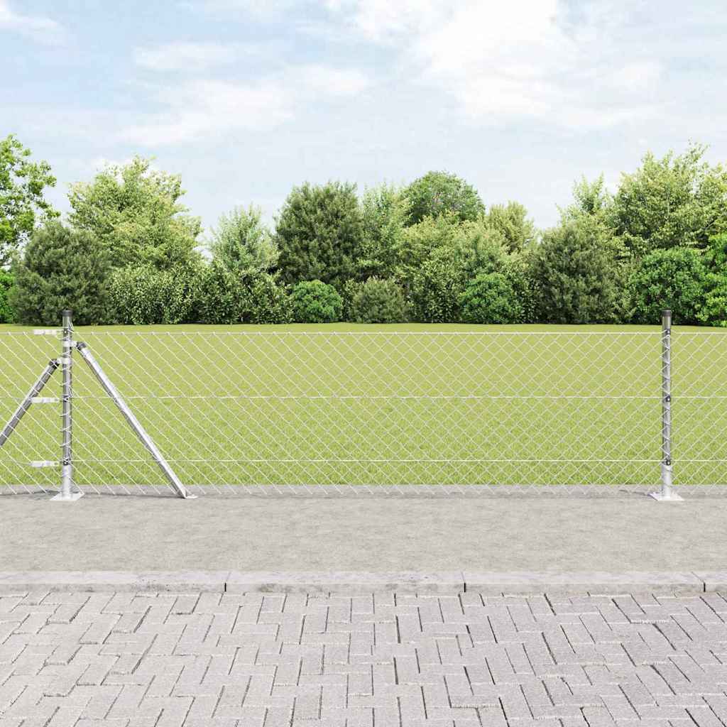 JUNG Vida Zaunpfosten Silber 25 x 0,6 m (60 x 60 mm Maschen) Stahl