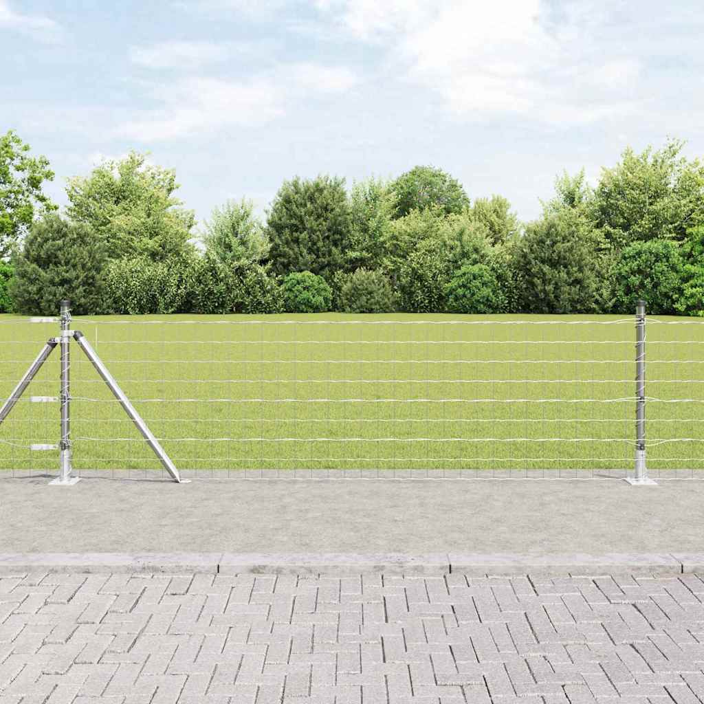 JUNG Vida Zaun mit Pfosten Silber 0,6 x 50 m Stahl