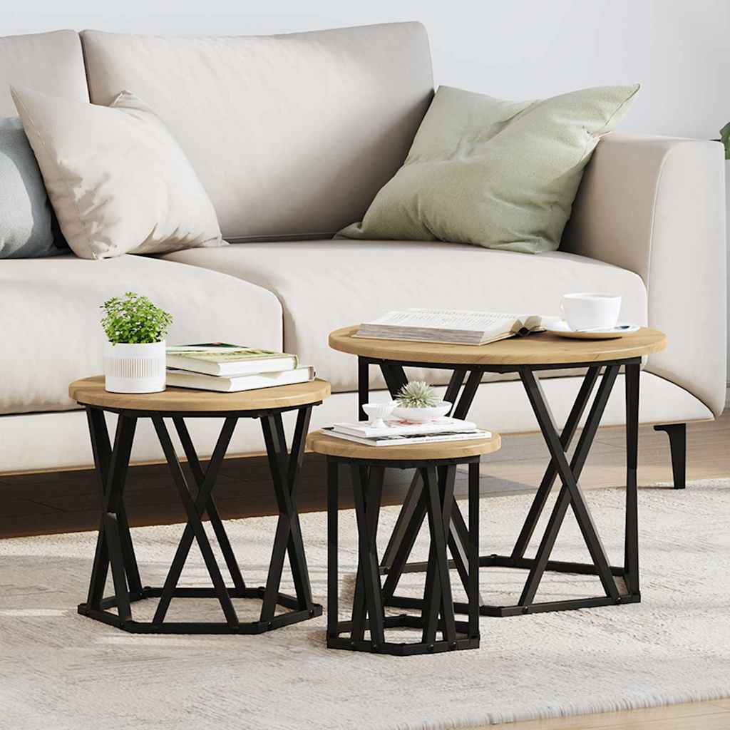 JUNG Vida Nesting Beistelltisch 3 pcs Artisan-Eiche