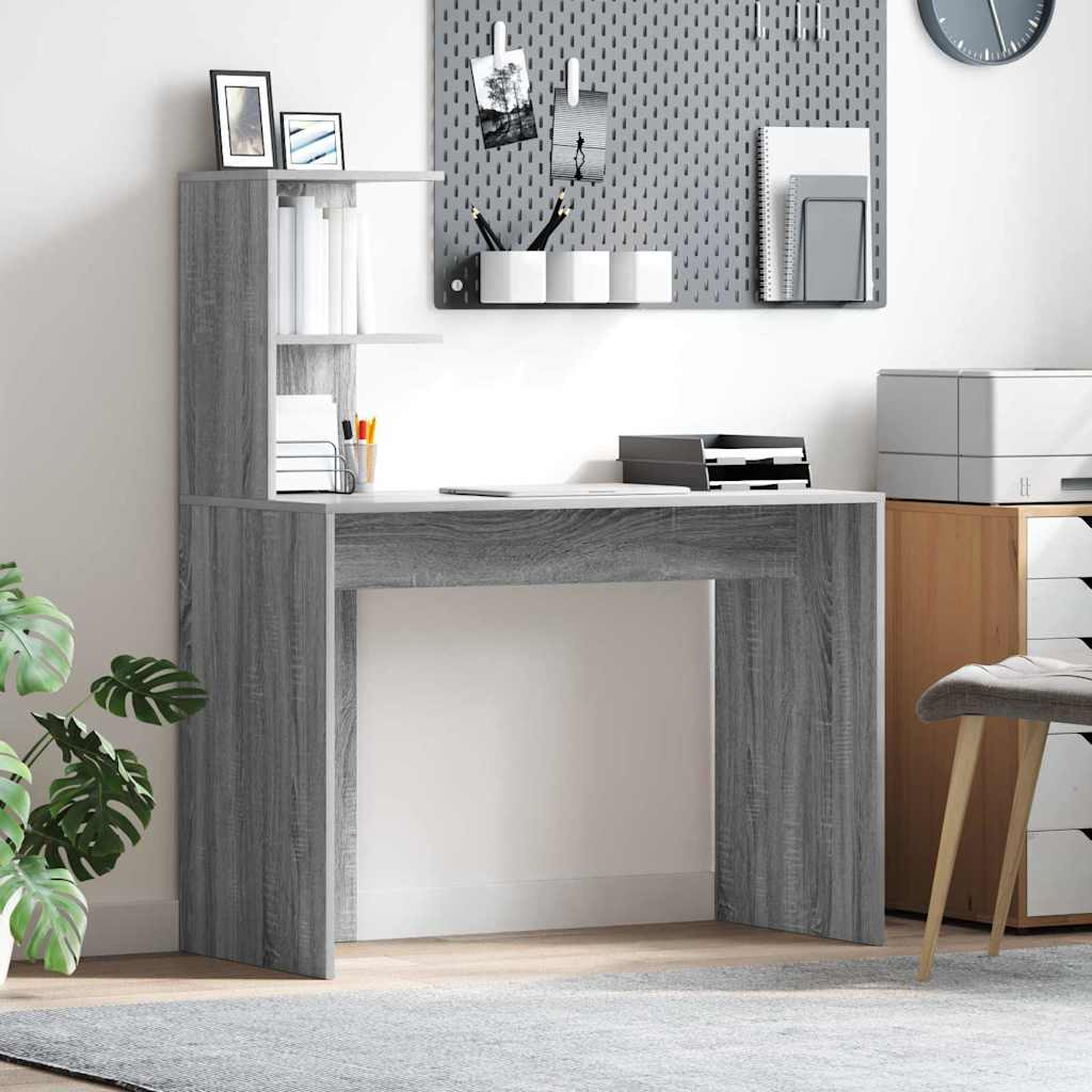 JUNG Vida Schreibtisch Graues Sonoma 102 x 50 x 124 cm Holzwerkstoff